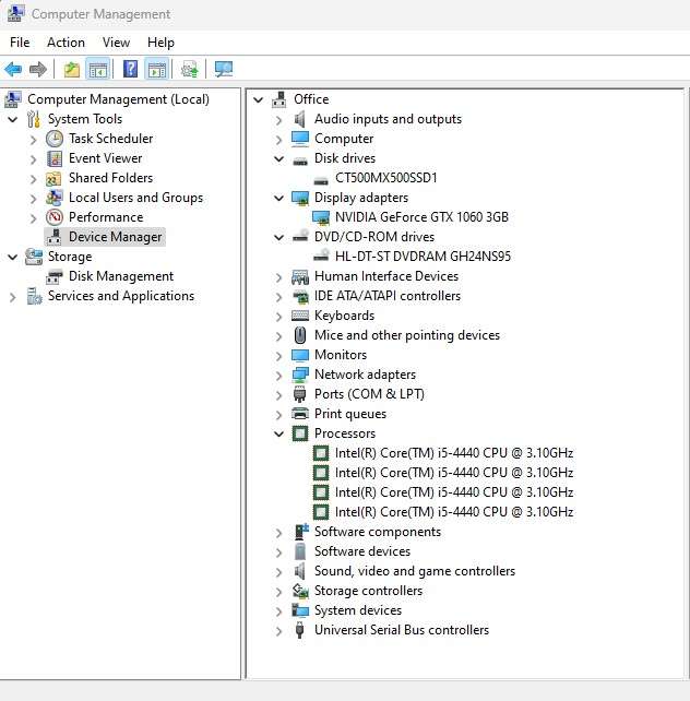 Gaming PC, GTX1060 3Gb GPU, i5-4440 CPU, 16Gb RAM, 500Gb SSD, DVD, Win 11 Pro