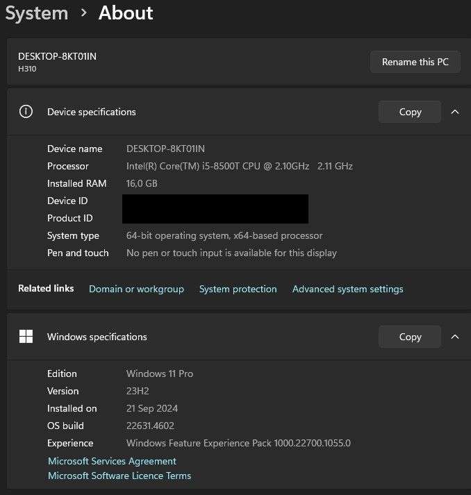 Gaming PC with ARGB, GTX1660 Super 6Gb GPU, i5-8500T CPU, 16Gb RAM, 512Gb NvMe, Win 11 Pro