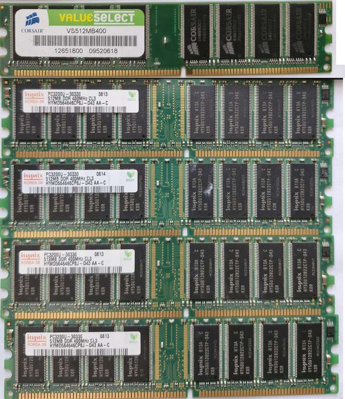 512Mb DDR1 400 MHZ RAM 184-pin for PC