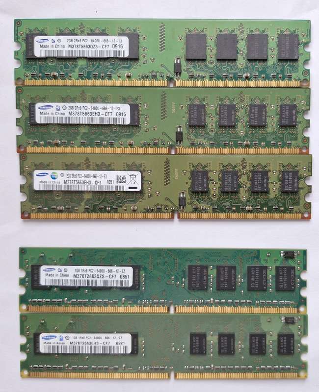2Gb DDR2 667/800MHz RAM, 240 pin for PC