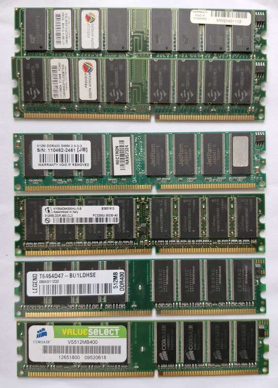 512Mb DDR1 400 MHZ RAM 184-pin for PC