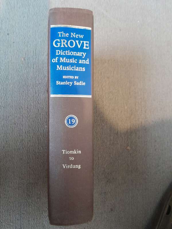 The New Grove Dictionary of Music and Musicians - full set of 20 volumes