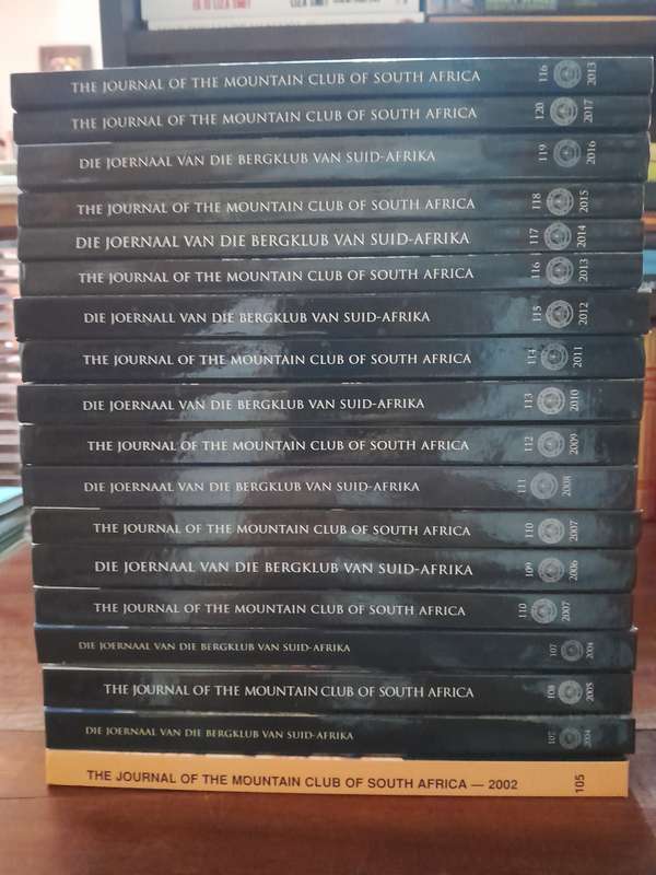 The Journal of the Mountain Club of South Africa - 18 books