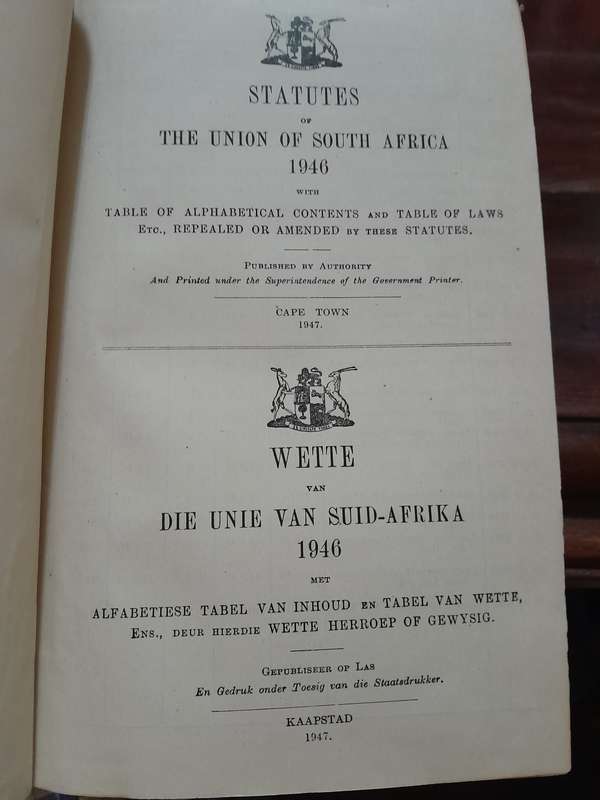 Statutes of the Union of South Africa - 1946