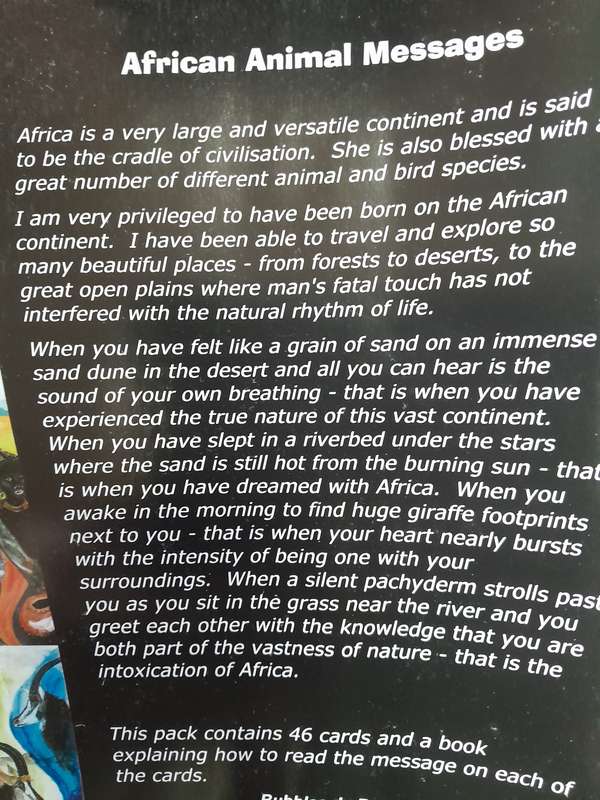 Cards with a book in a box - African Animal Messages