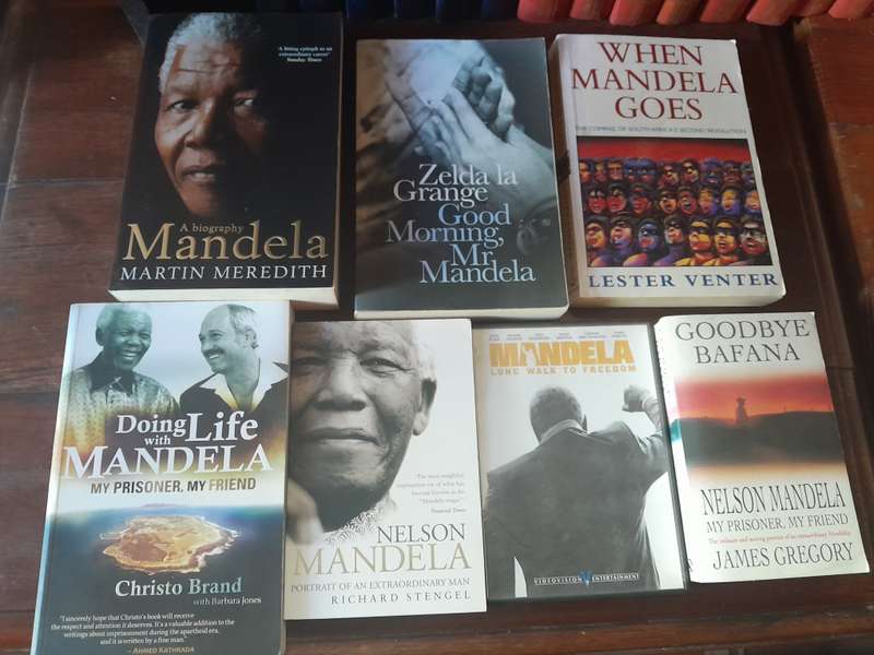 Neson Mandela - set of fourteen books and one DVD