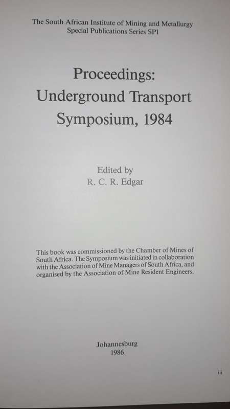 Underground Transport Symposium - mining and metallurgy (South Africa)