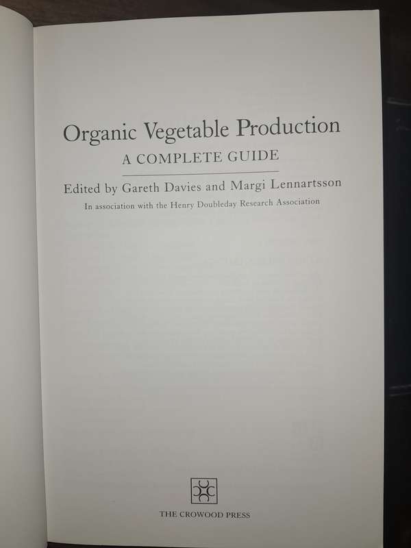 Organic Vegetable Production