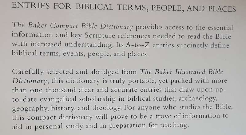 The Baker Compact Bible Dictionary