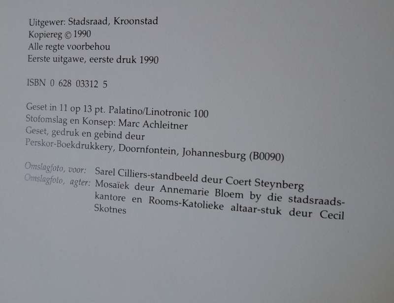 Keurskrif vir Kroonstad - Dot Serfontein (signed)