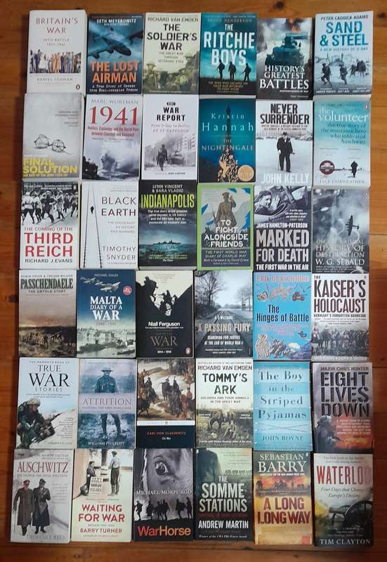 Warfare books - set of 36