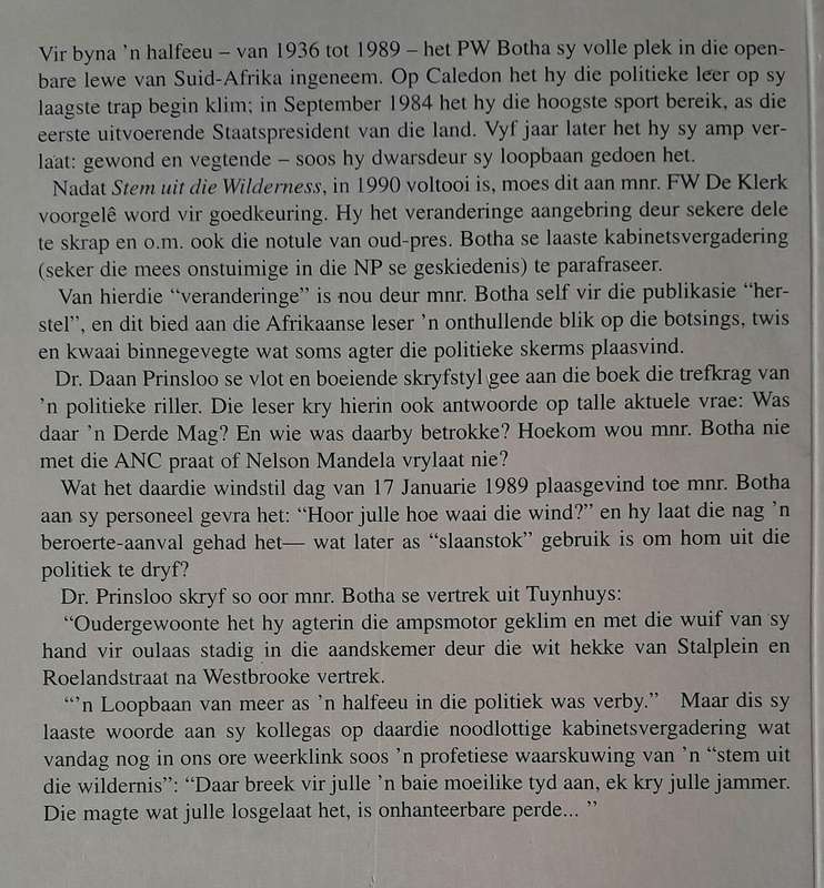 Stem uit die Wilderness