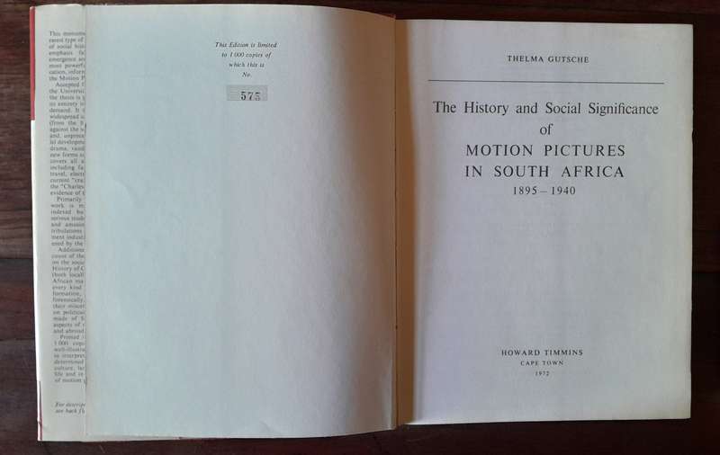Motion Pictures in South Africa 1895-1940 - Thelma Gutsche