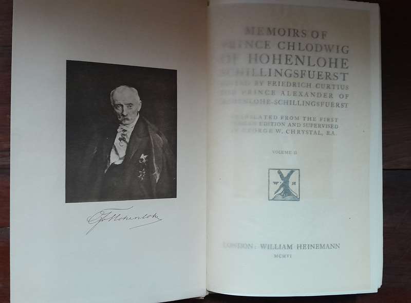 Memoirs of Prince Hohenlohe - Biography (vol. 1 & 2)