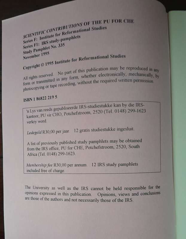 Scientific Contributions of the PU for CHE - set of 20 booklets (Potchefstroomse Universiteit)
