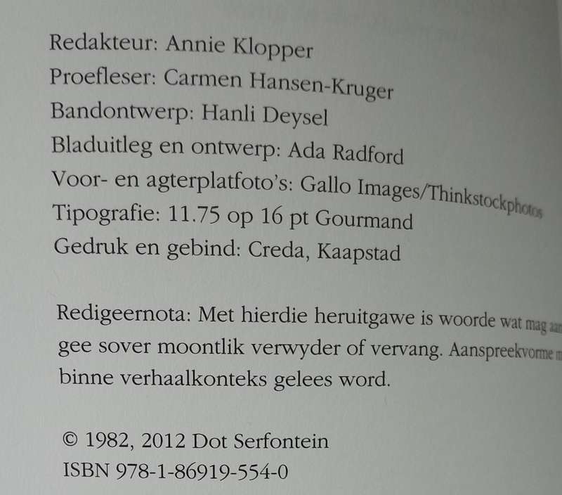 Dot Serfontein - stel van 3 boeke