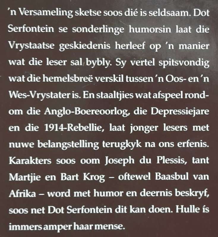 Dot Serfontein - stel van 3 boeke