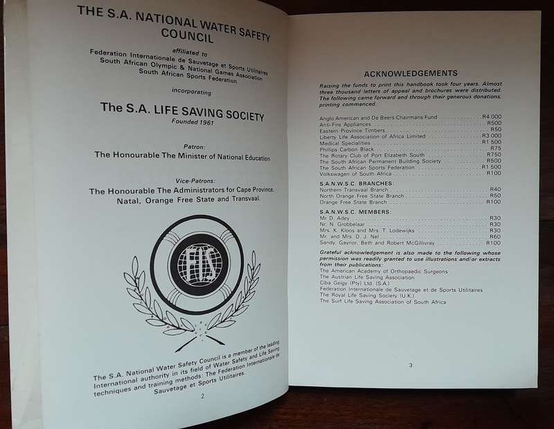 The S.A. National Water Safety Council - Handbook of Instruction