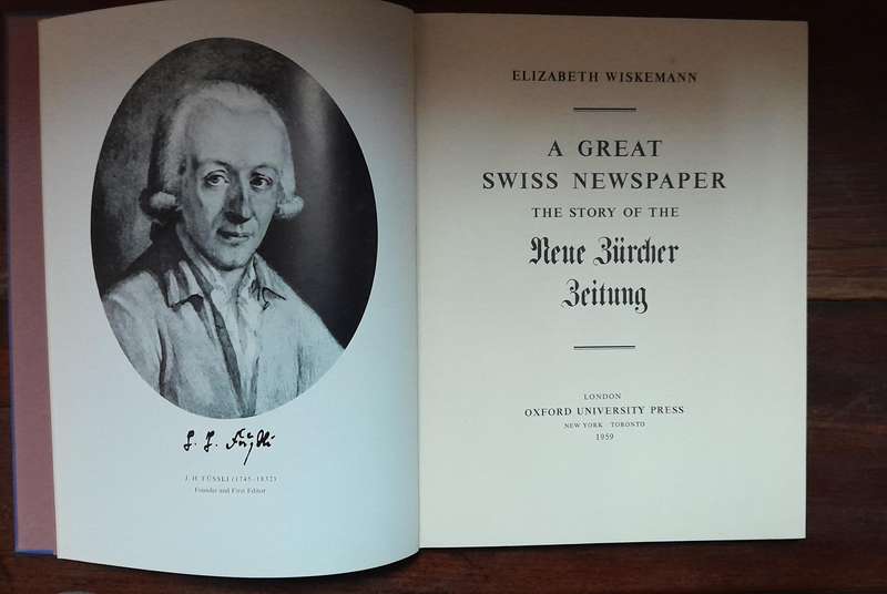 A Great Swiss Newspaper - Elizabeth Wiskemann
