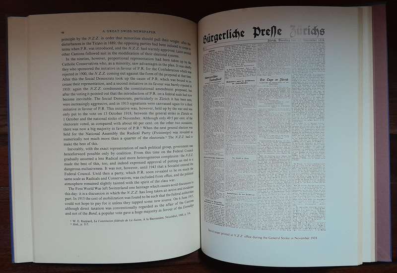 A Great Swiss Newspaper - Elizabeth Wiskemann
