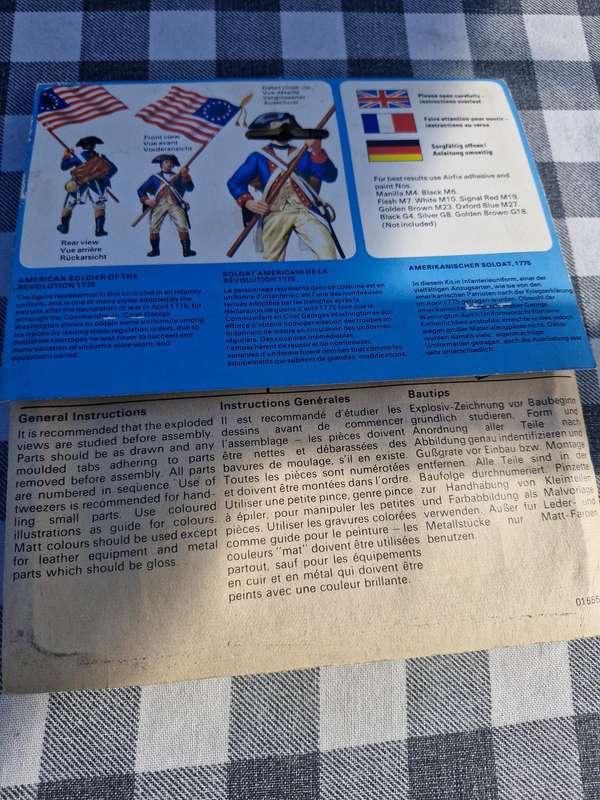Airfix American Soldier 1775 model kit