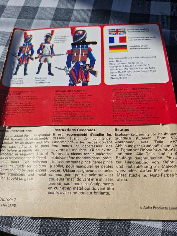 Airfix French Grenadier of the Imperial Guard model kit