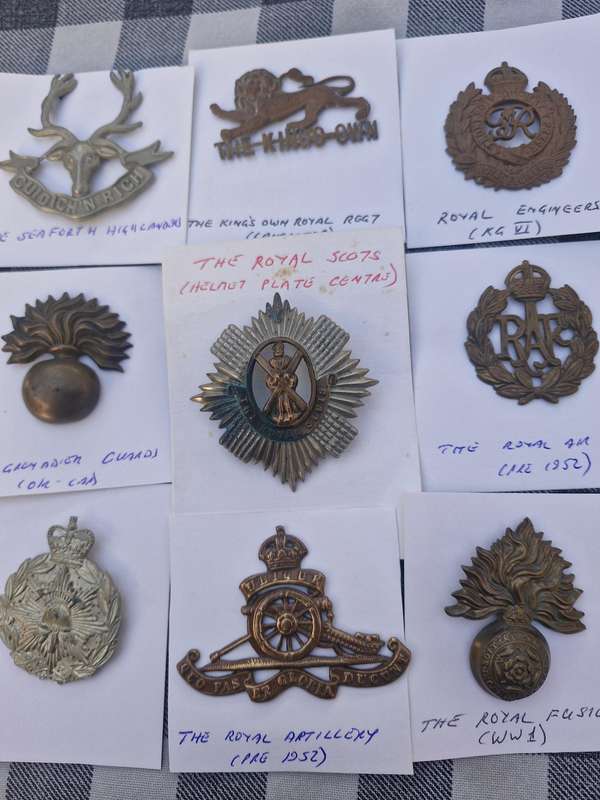 Various military badges