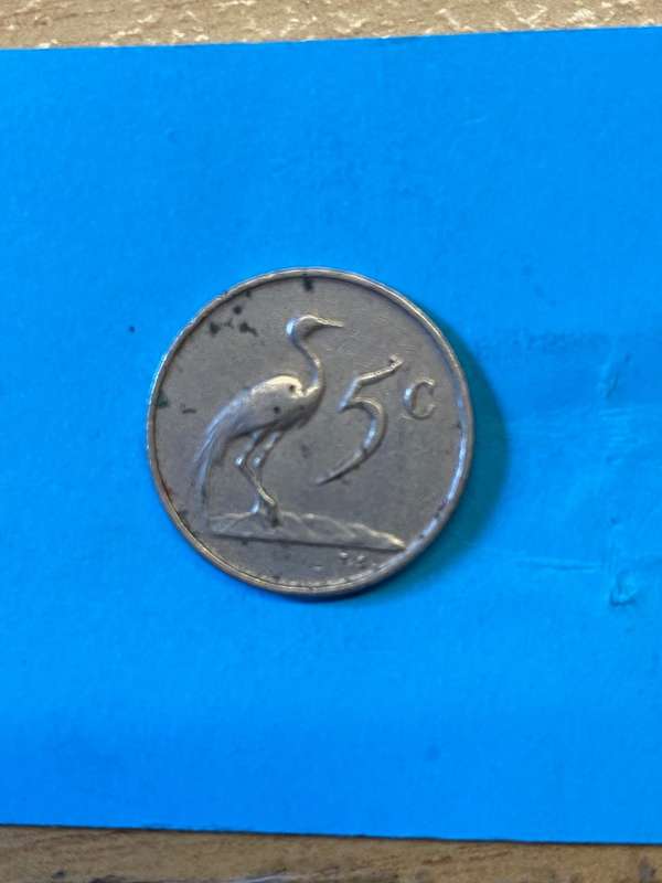 1965 South Africa 5 cent - AFRIKAANS - BID PER COIN