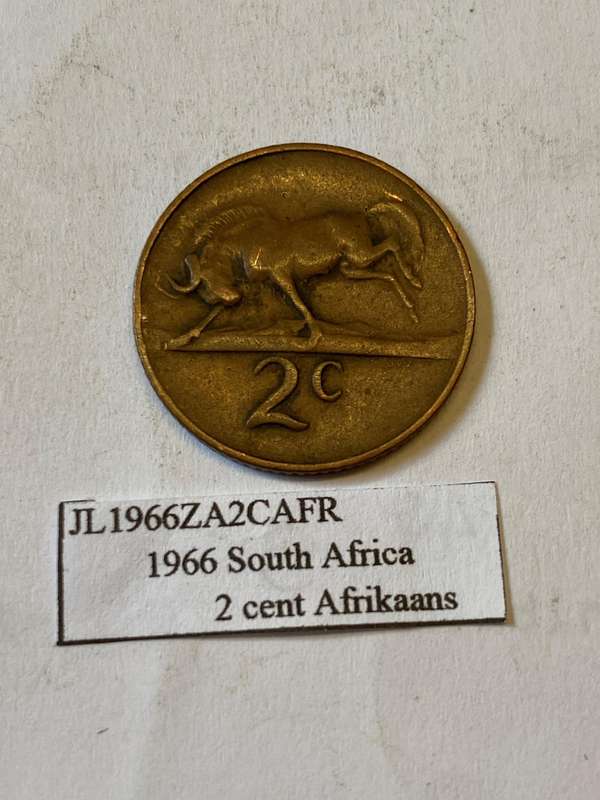 1966 South Africa 2 cent - AFRIKAANS