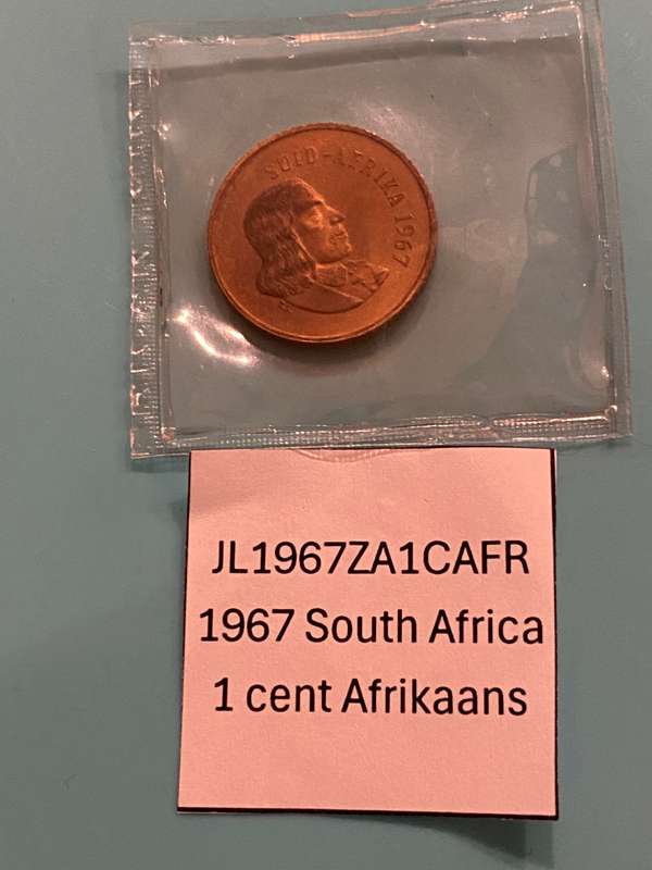 1967 South Africa 1 cent - AFRIKAANS - IN POUCH