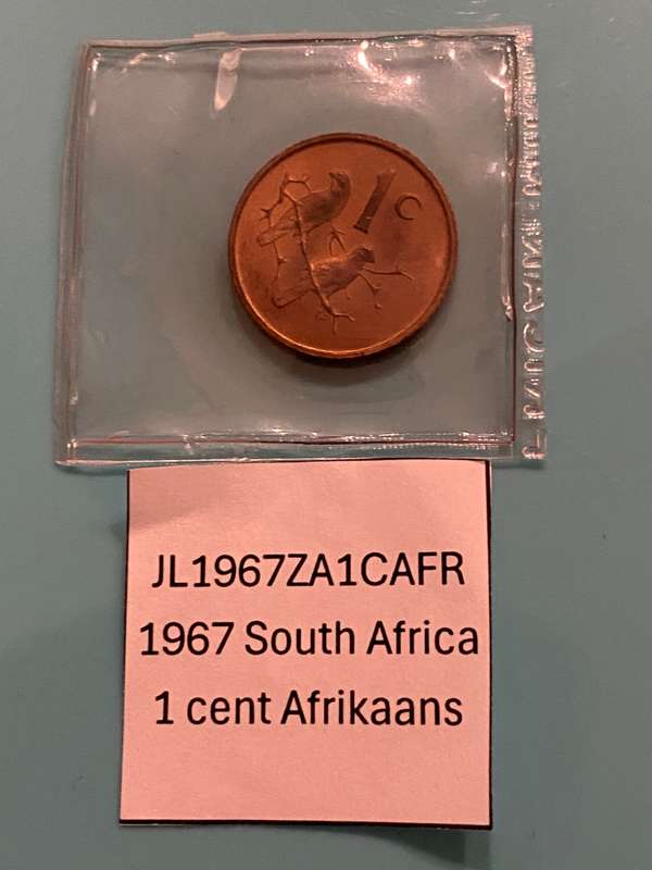 1967 South Africa 1 cent - AFRIKAANS - IN POUCH