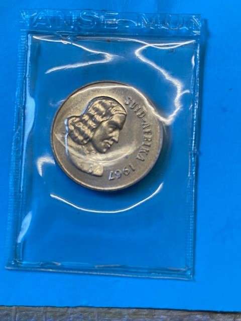 1967 South Africa 5 cent - Afrikaans in Pouch