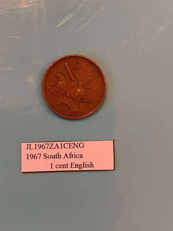 1967 South Africa 1 cent - English - BID PER COIN