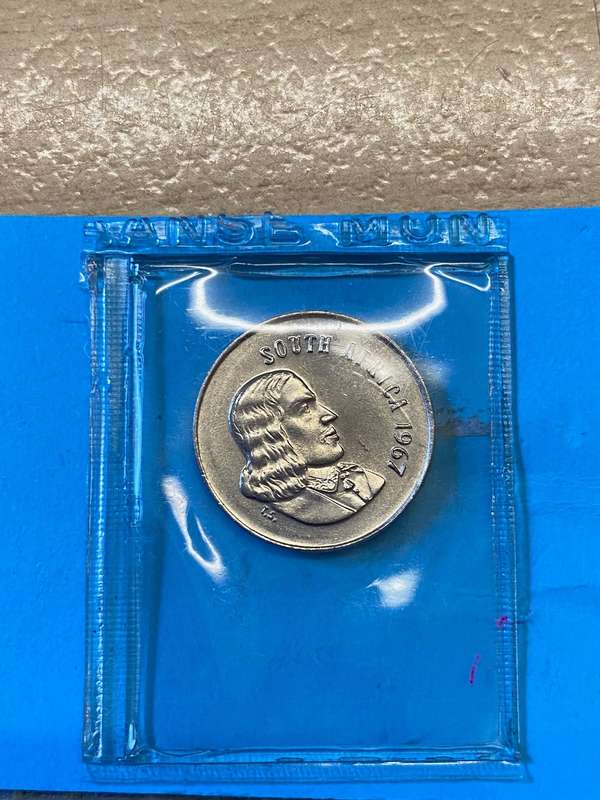 1967 South Africa 5 cent - English IN POUCH