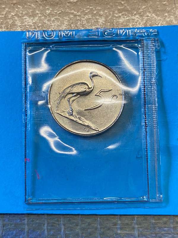 1967 South Africa 5 cent - English IN POUCH