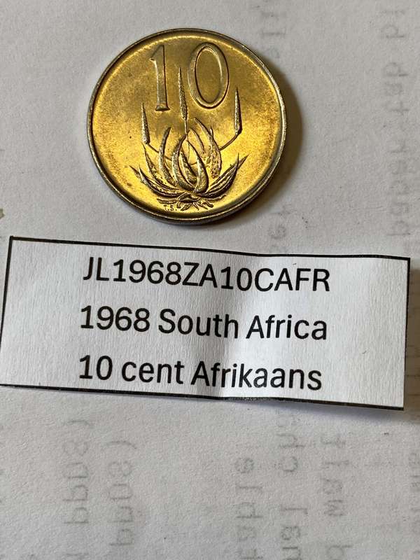 1968 South Africa 10 cent - AFRIKAANS