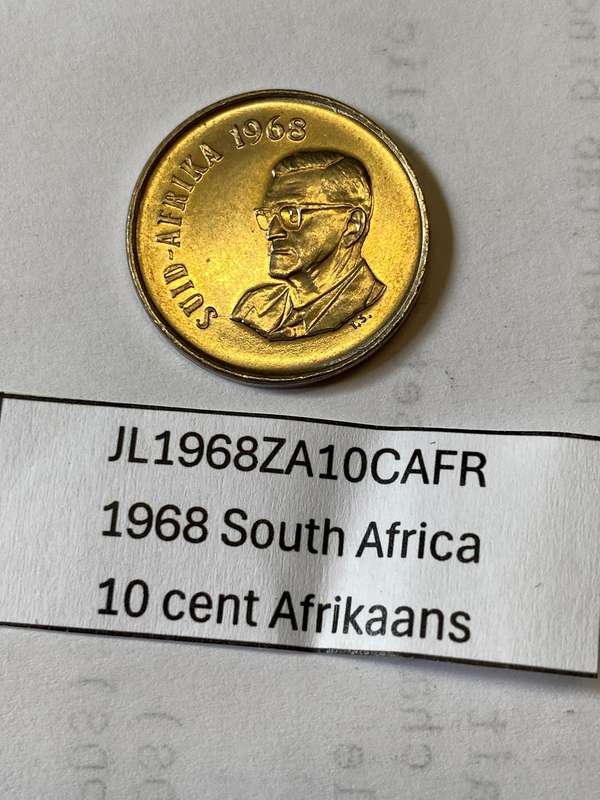 1968 South Africa 10 cent - AFRIKAANS