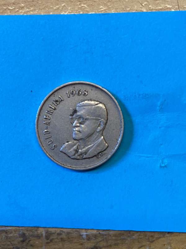 1968 South Africa 5 cent - AFIKAANS - BID PER COIN
