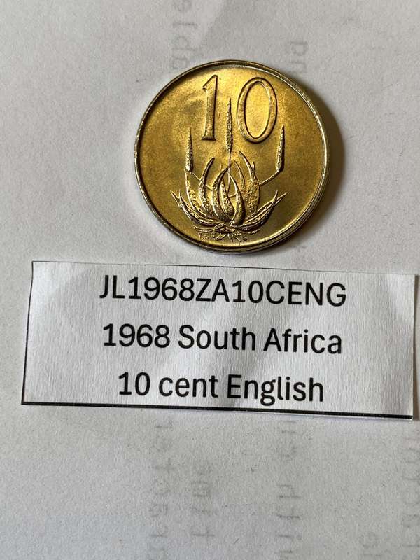 1968 South Africa 10 cent - ENGLISH