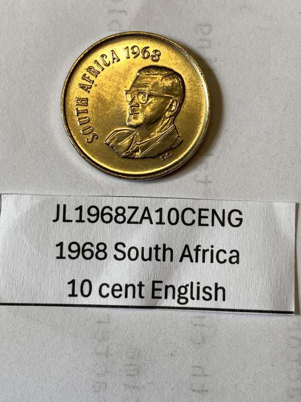 1968 South Africa 10 cent - ENGLISH