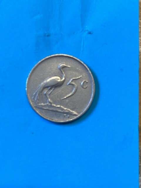 1969 South Africa 5 cent - AFRIKAANS - BID PER COIN