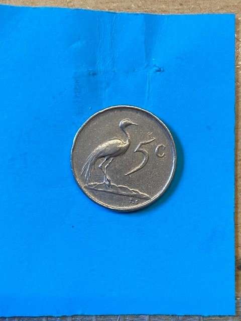 1969 South Africa 5 cent - AFRIKAANS - BID PER COIN