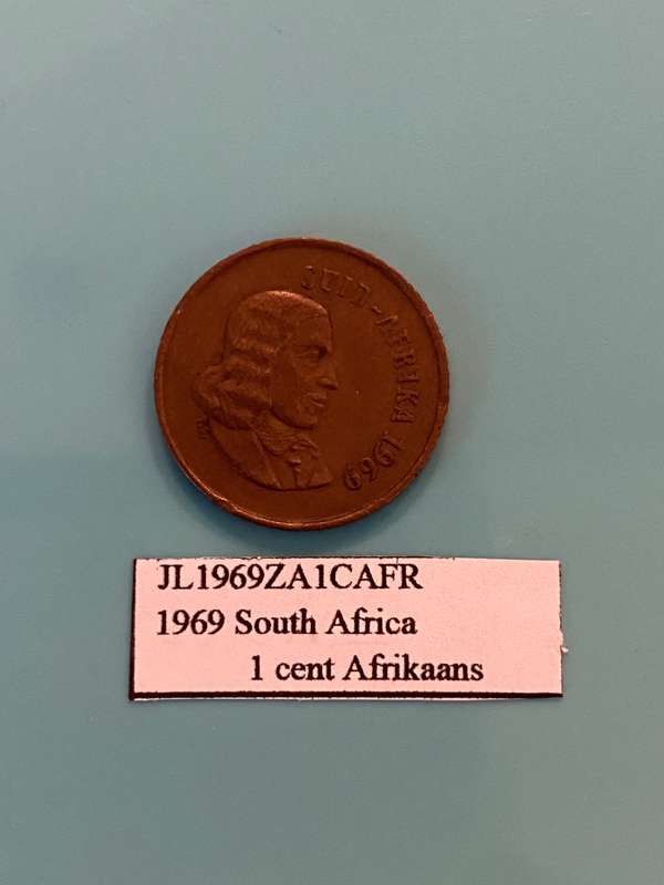 1969 South Africa 1 cent - AFRIKAANS - BID PER COIN