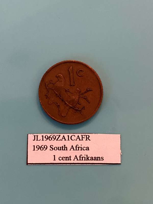 1969 South Africa 1 cent - AFRIKAANS - BID PER COIN