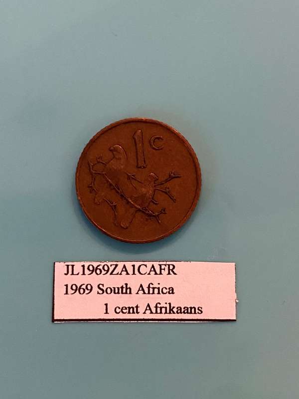 1969 South Africa 1 cent ENGLISH - BID PER COIN