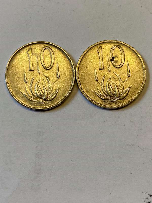 1970 South Africa 10 cent - BID PER COIN