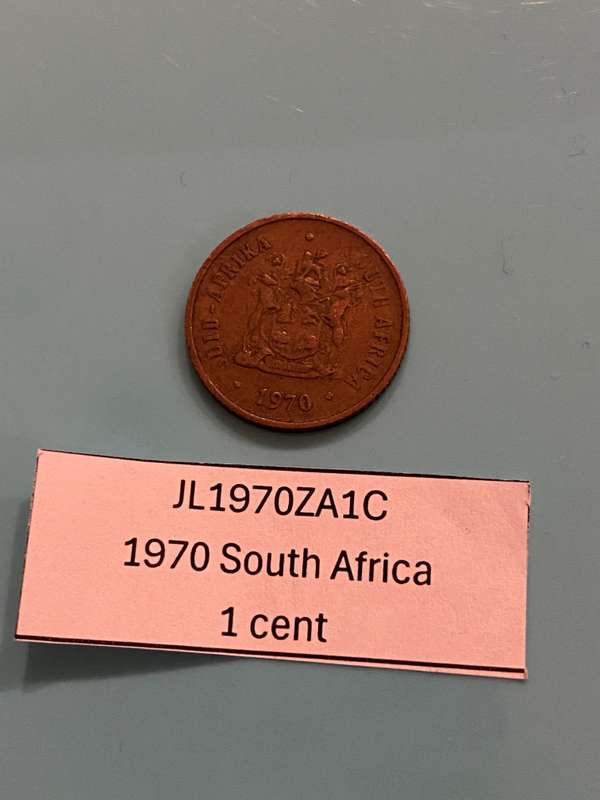 1970 South Africa 1 cent - BID PER COIN
