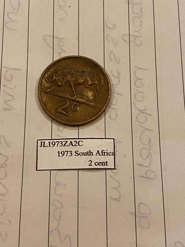 1973 South Africa 2 cent