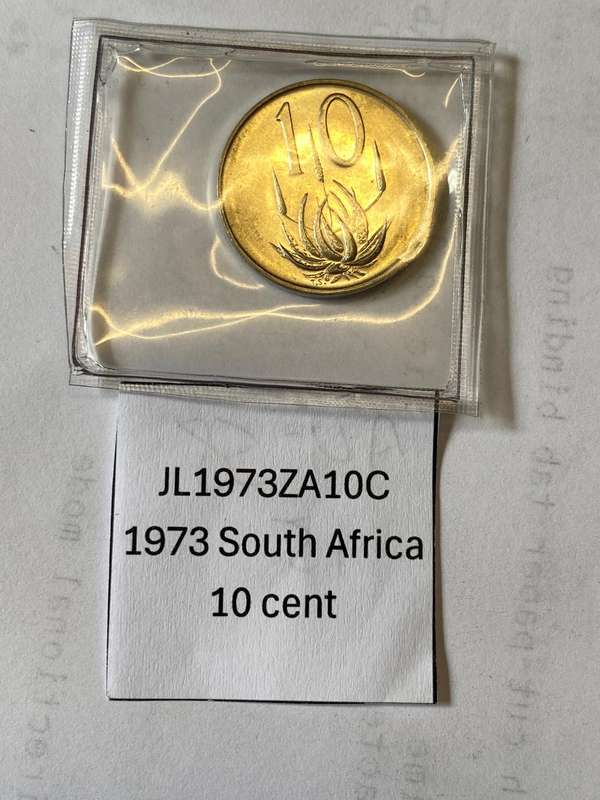 1973 South Africa 10 cent - IN POUCH
