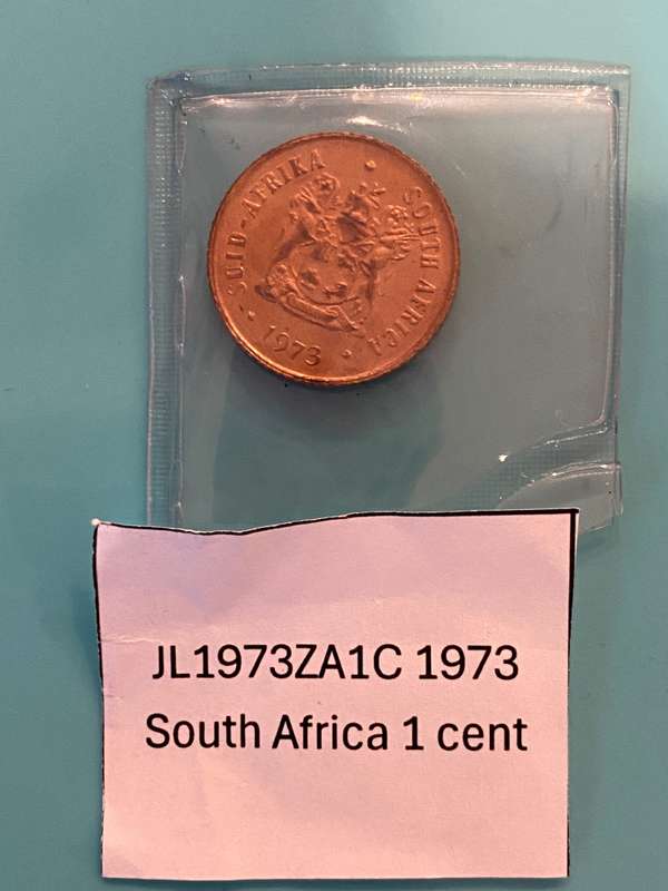 1973 South Africa 1 cent IN POUCH